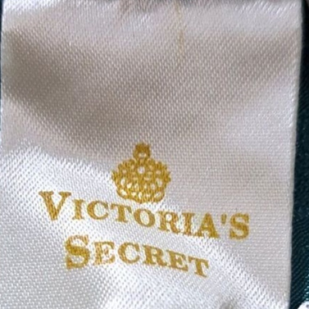 VICTORIAS SECRET Vtg Lace Sequin Gown Slip Green Dress Gold Label Womens size M - Picture 3 of 14